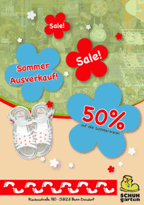 Schuhgarten: Plakat zum Sommer Sale 2012