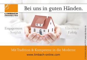 Mega-Light Plakat der Firma Limbach Immobilien