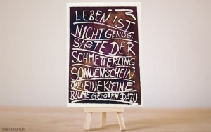 ACEO no.1: Typografie Wortkunst