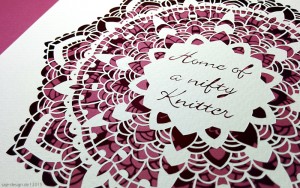 Papercut: Home of a nifty Knitter (Detail)
