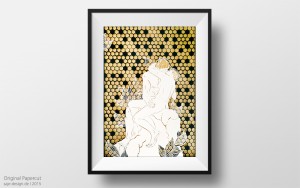 Original Papercut: Der Kuss - A. Rodin