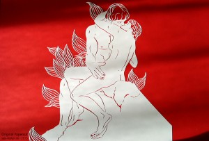 Papercut: Der Kuss - A. Rodin