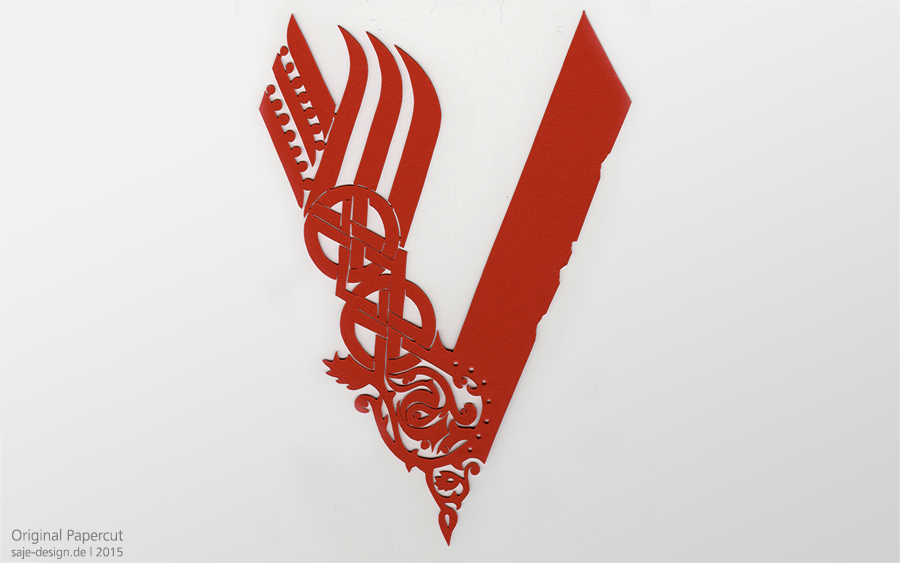 Original Papercut: Vikings Logo