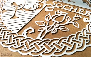 Scherenschnitt: Familie Socher (Detail)