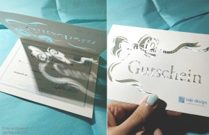 Geschenk Gutschein von saje design