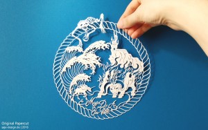 Scherenschnitt: Das letzte Einhorn