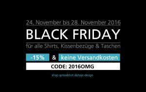 Black Friday bei Spreadshirt und Wearable Art