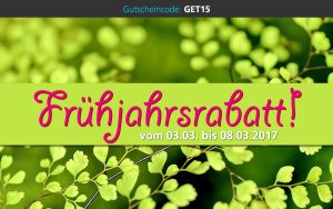 15% Shop Rabatt im Shop