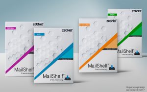 Verpackungsdesign: MailShelf für zebnet
