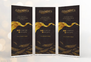 Werbemittel, Corporate Design: Rollup Zeilengold Verlag