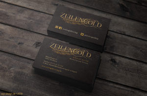 Corporate Design: Visitenkarten, Zeilengold