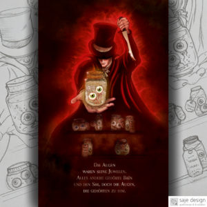 Illustration: Buchcharakter, »Jack the Ripper«, BRÏN, Eigenverlag, Sameena Jehanzeb