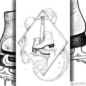 Illustration: Tusche | Buch: Winterhof, Autorin: Sameena Jehanzeb