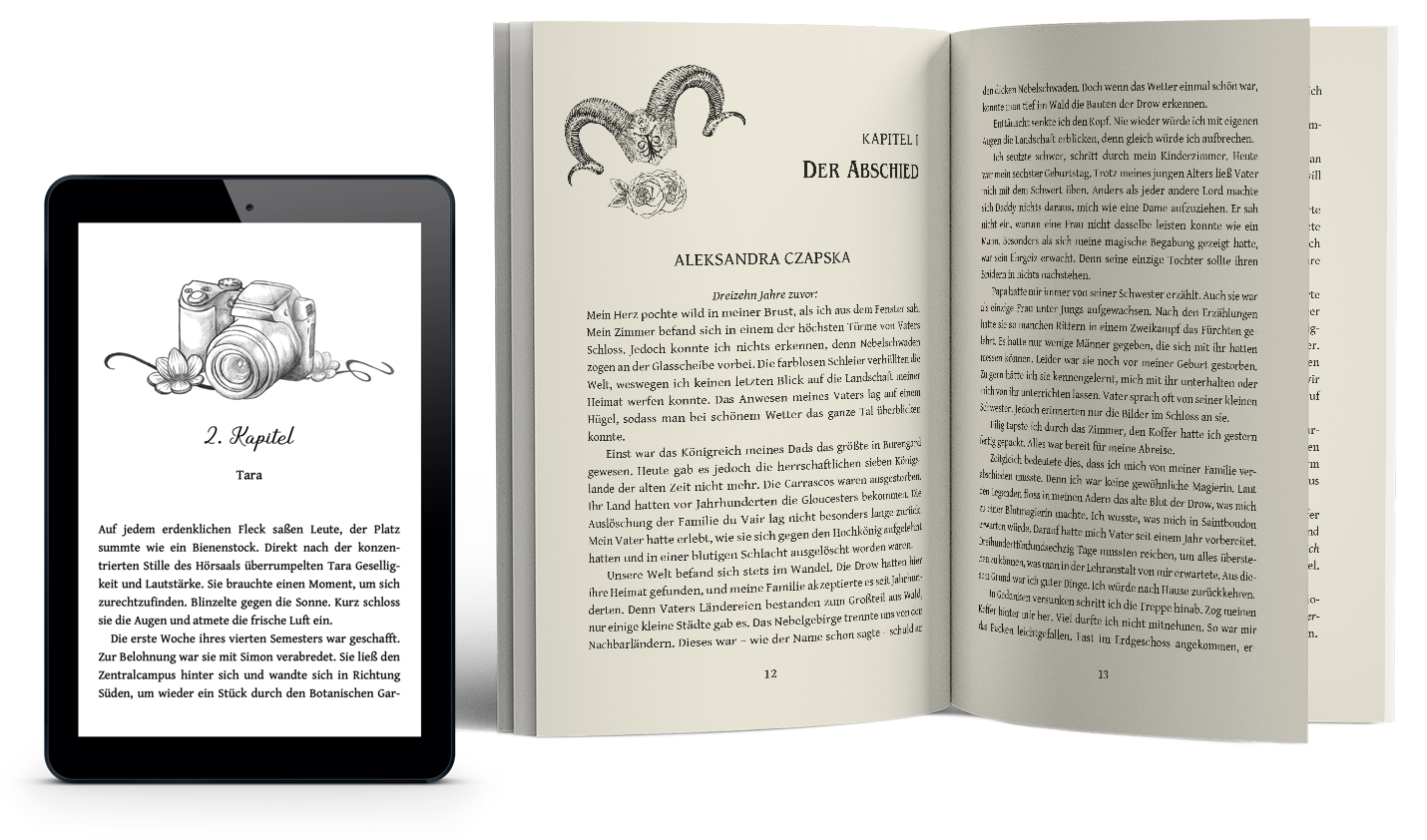 Buchsatz Print/ E-Book und Illustration